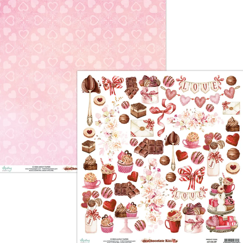 Mintay by Karola Elementy do wycinania 30,5 x 30,5 cm - Mintay - Chocolate Kiss > Papiery Do Scrapbookingu