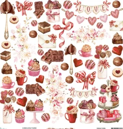 Mintay by Karola Elementy do wycinania 30,5 x 30,5 cm - Mintay - Chocolate Kiss ><noscript><img width=