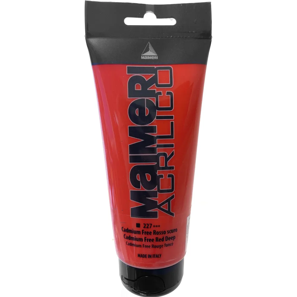 Maimeri Farba akrylowa Acrilico - - 227, Cadmium Free Red Deep, 200 ml > Farby Akrylowe