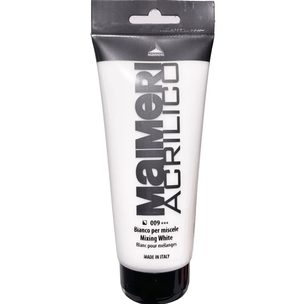 Maimeri Farba akrylowa Acrilico - - 009, Mixing White, 200 ml