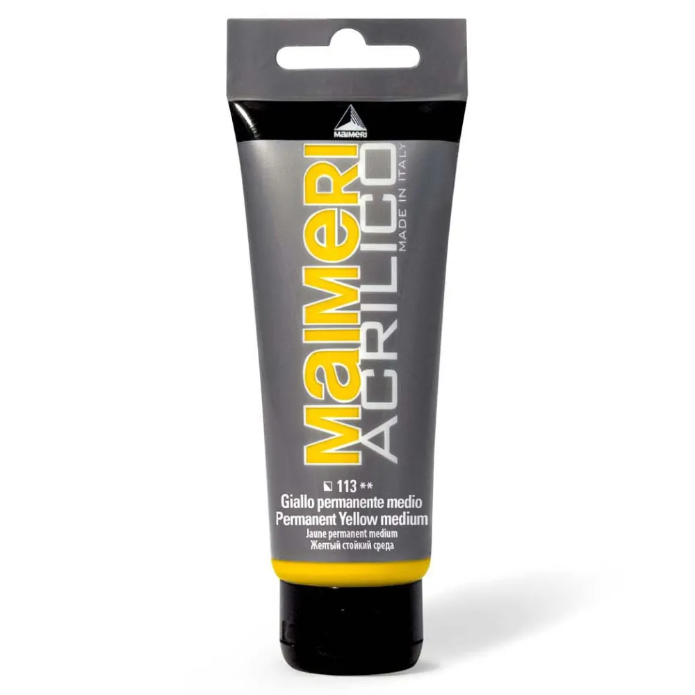 Maimeri Farba akrylowa Acrilico - - 113, Permanent Yellow Medium, 200 ml