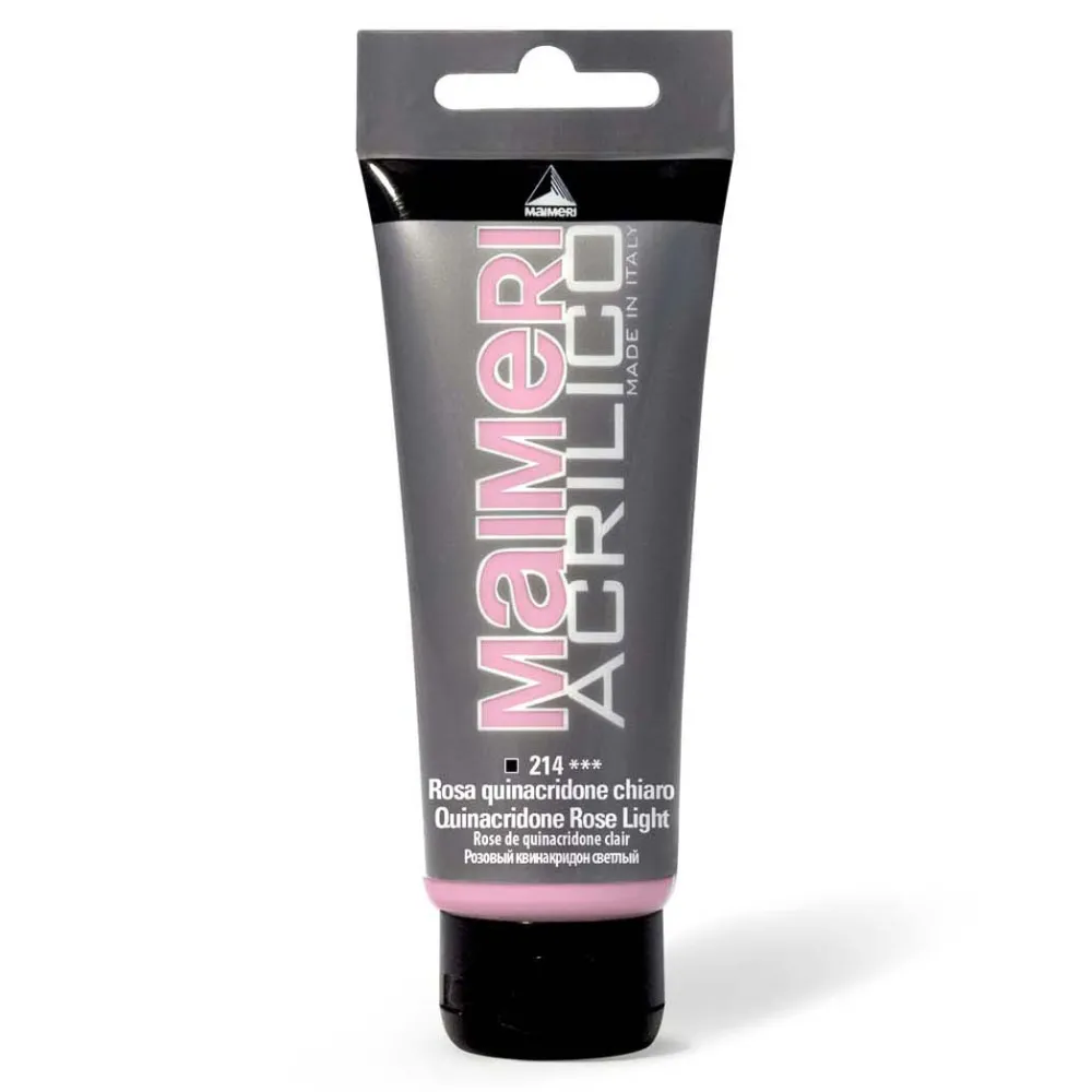 Maimeri Farba akrylowa Acrilico - - 214, Quinacridone Rose Light, 200 ml