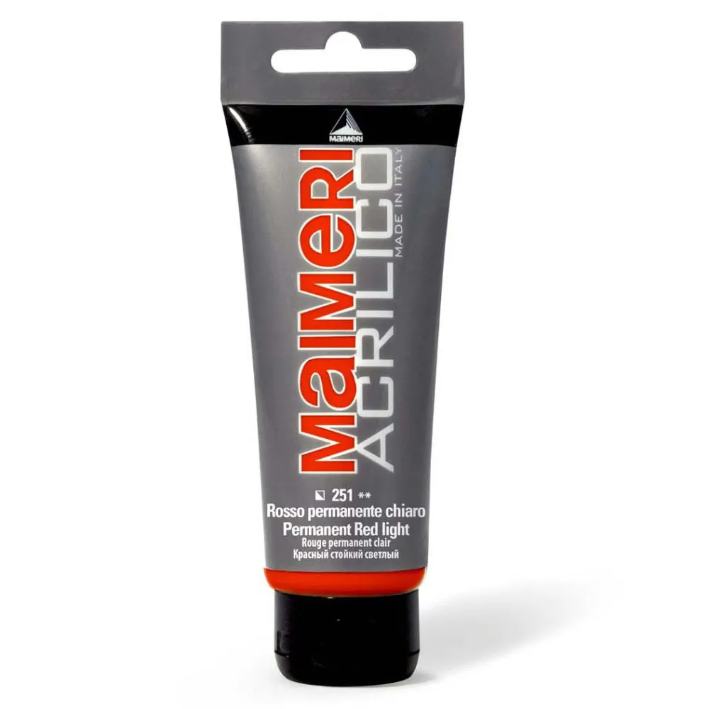 Maimeri Farba akrylowa Acrilico - - 253, Permanent Red Deep, 200 ml > Farby Akrylowe