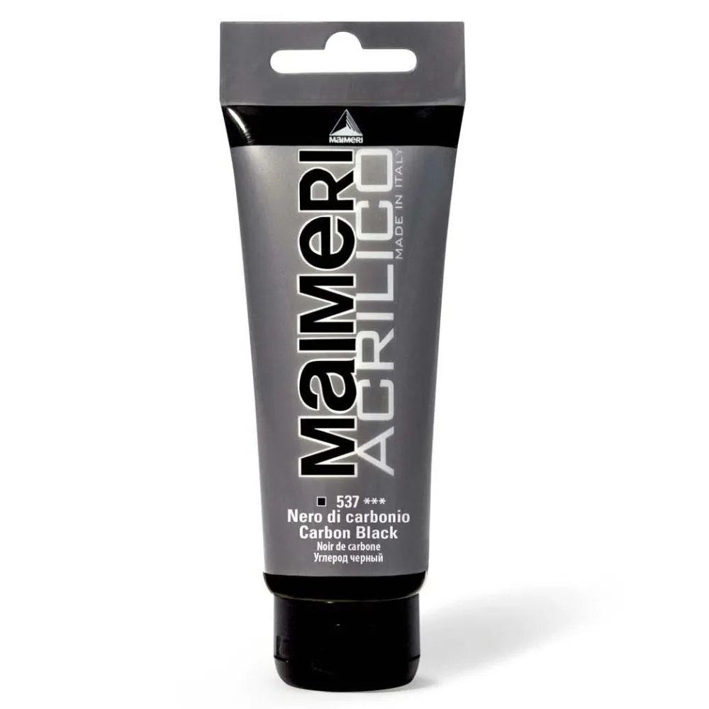 Maimeri Farba akrylowa Acrilico - - 537, Carbon Black, 200 ml