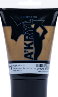 Renesans Farba akrylowa A'kryl metaliczna - - ciemnozłota, 100 ml