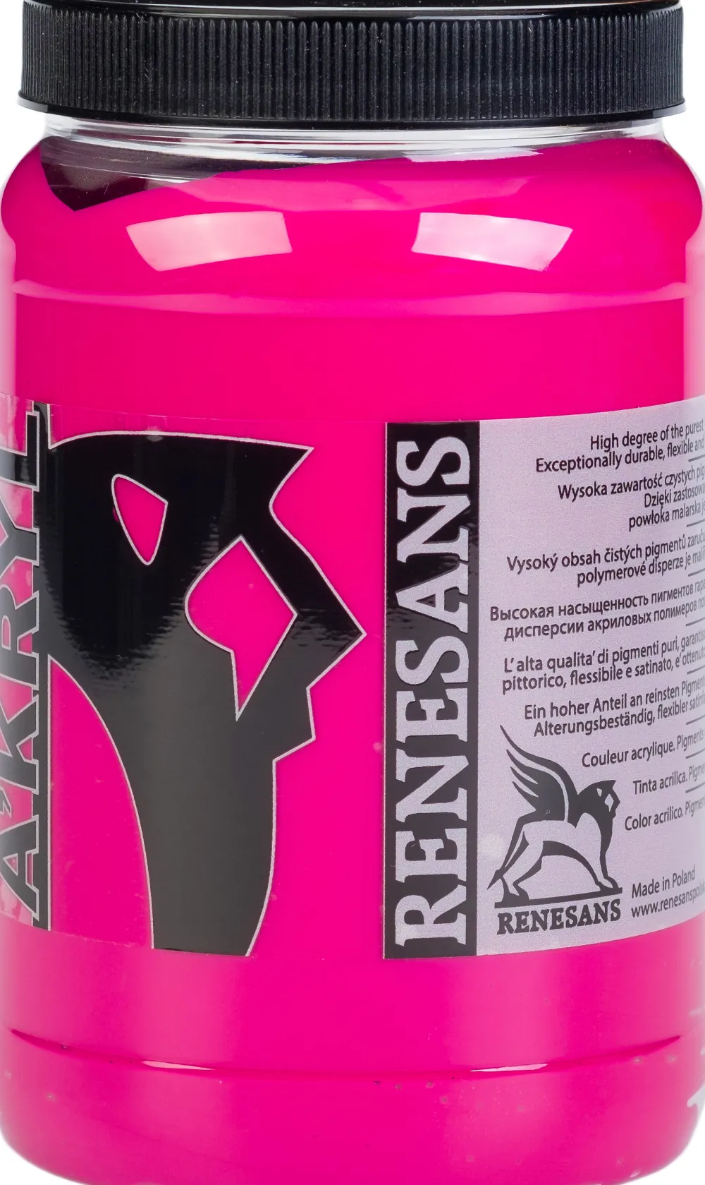 Renesans Farba akrylowa A'kryl - - 10, magenta, 500 ml