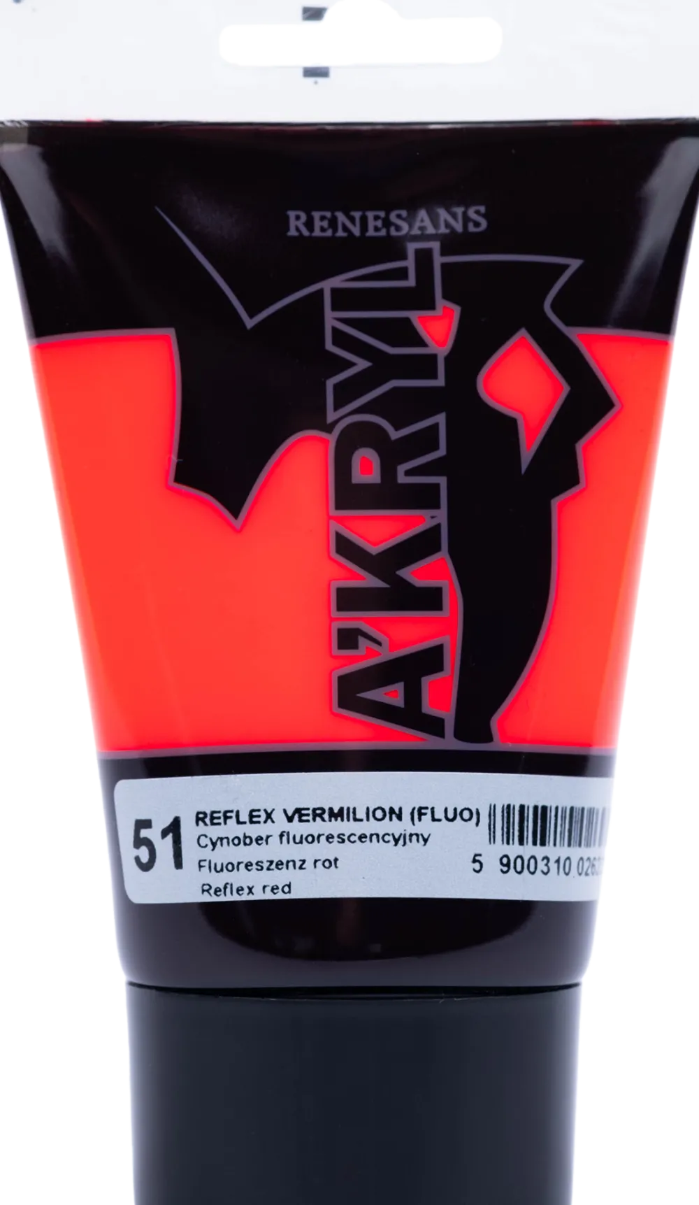 Renesans Farba akrylowa A'kryl - - vermilion fluorescencyjny, 100 ml
