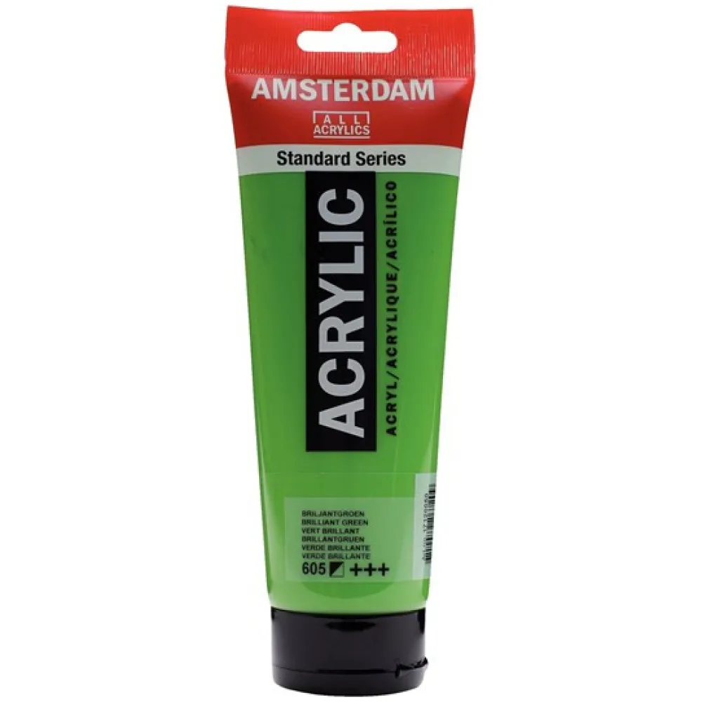 Amsterdam Farba akrylowa - - 605, Brilliant Green, 250 ml