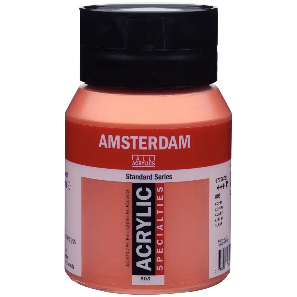 Amsterdam Farba akrylowa - - 805, Copper, 500 ml > Farby Akrylowe