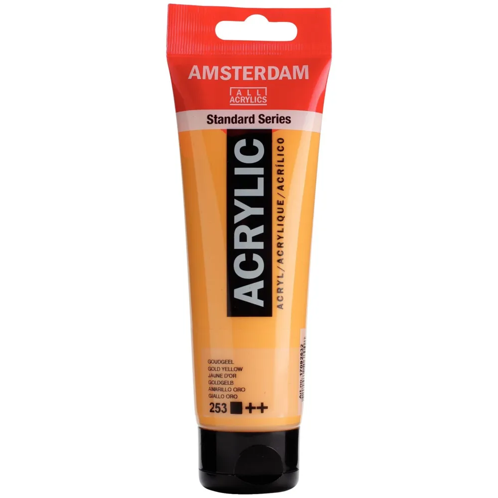 Amsterdam Farba akrylowa - - Gold Yellow, 120 ml > Farby Akrylowe