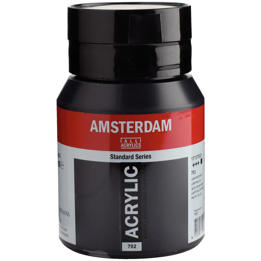 Amsterdam Farba akrylowa - - 702, Lamp Black, 500 ml