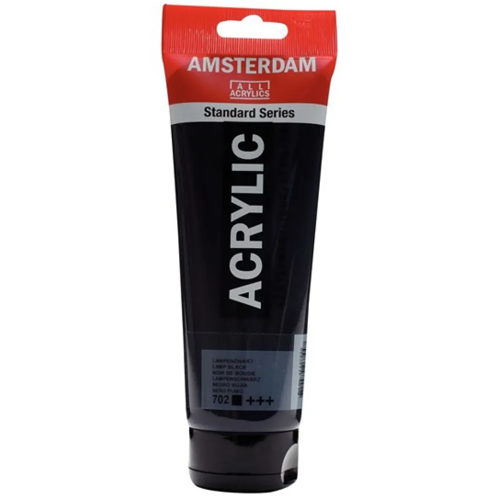 Amsterdam Farba akrylowa - - 702, Lamp Black, 250 ml