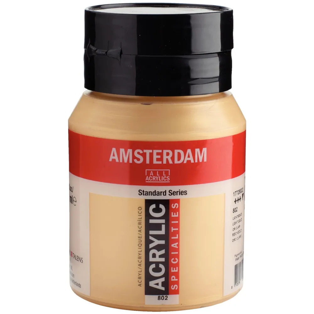 Amsterdam Farba akrylowa - - 802, Light Gold, 500 ml > Farby Akrylowe