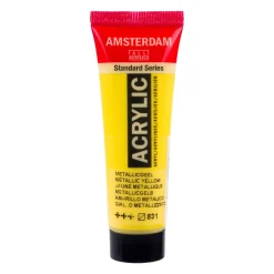Amsterdam Farba akrylowa - - 831, Metallic Yellow, 20 ml > Farby Akrylowe