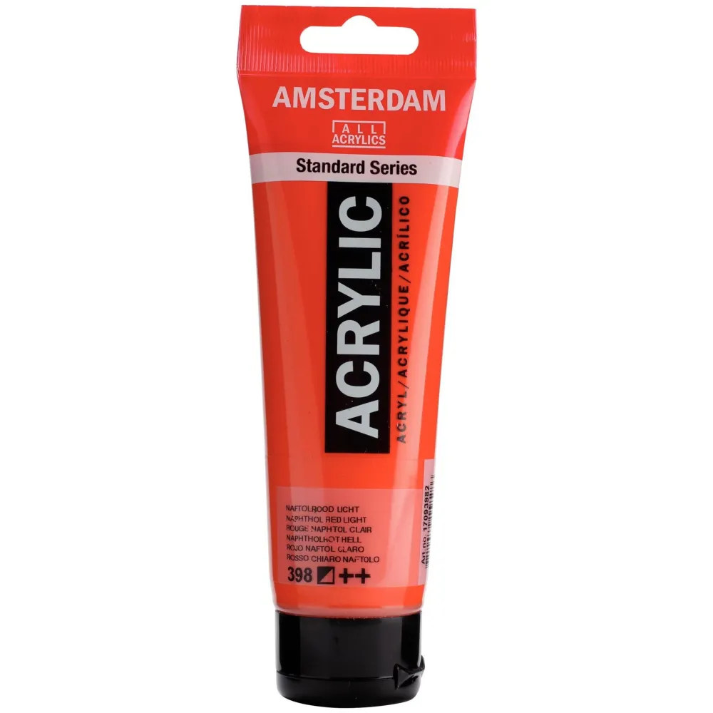 Amsterdam Farba akrylowa - - Naphthol Red Light, 120 ml