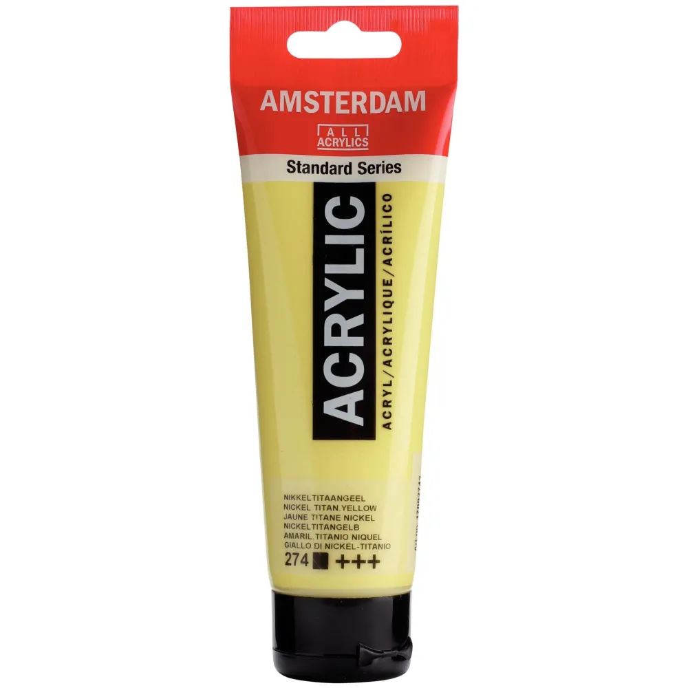 Amsterdam Farba akrylowa - - Nickel Titanium Yellow, 120 ml