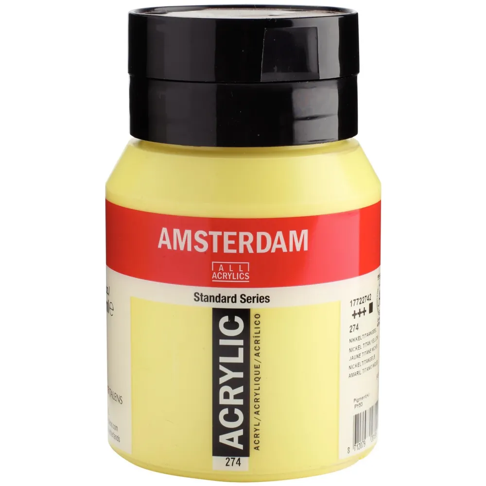 Amsterdam Farba akrylowa - - 274, Nickel Titanium Yellow, 500 ml > Farby Akrylowe