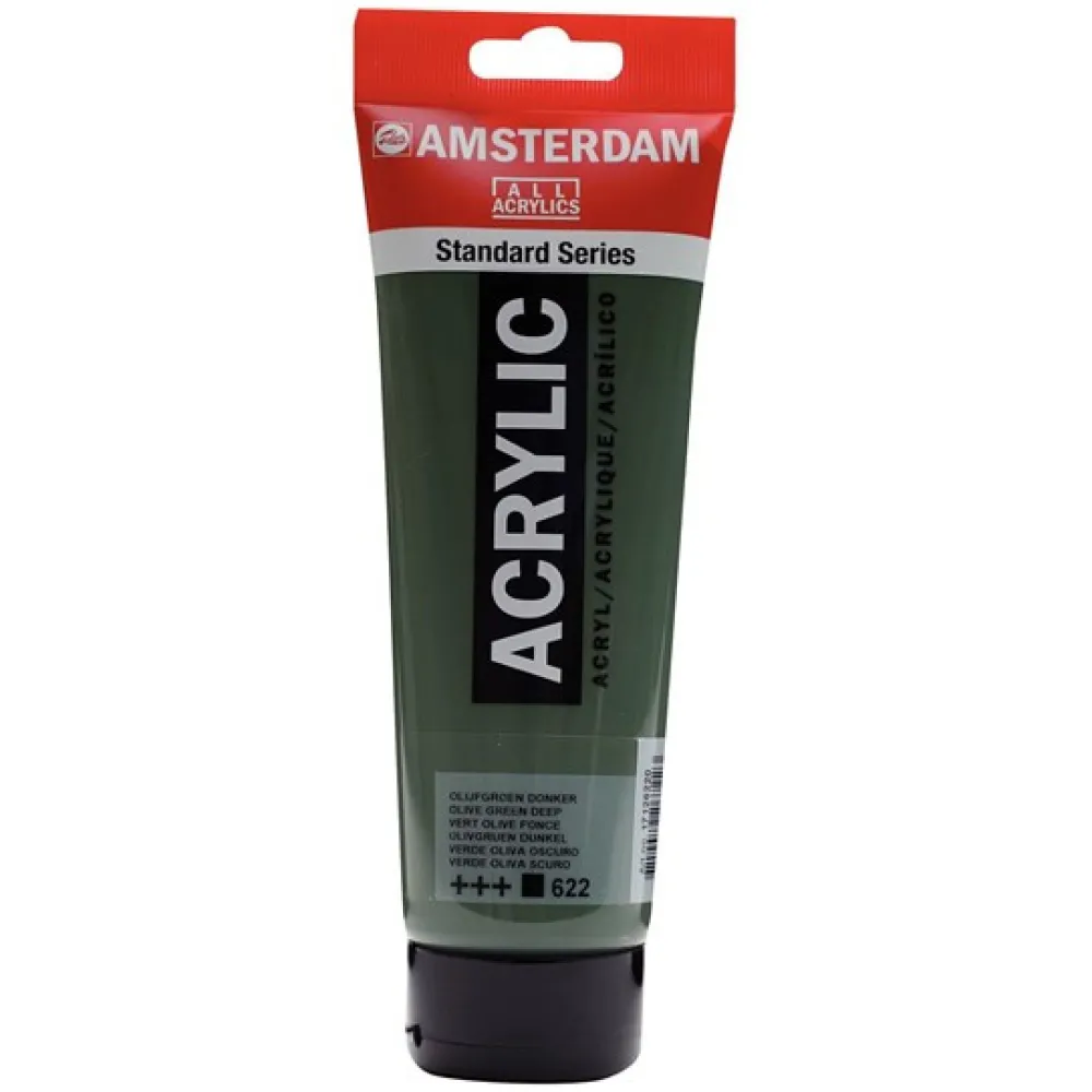 Amsterdam Farba akrylowa - - 622, Olive Green Deep, 250 ml