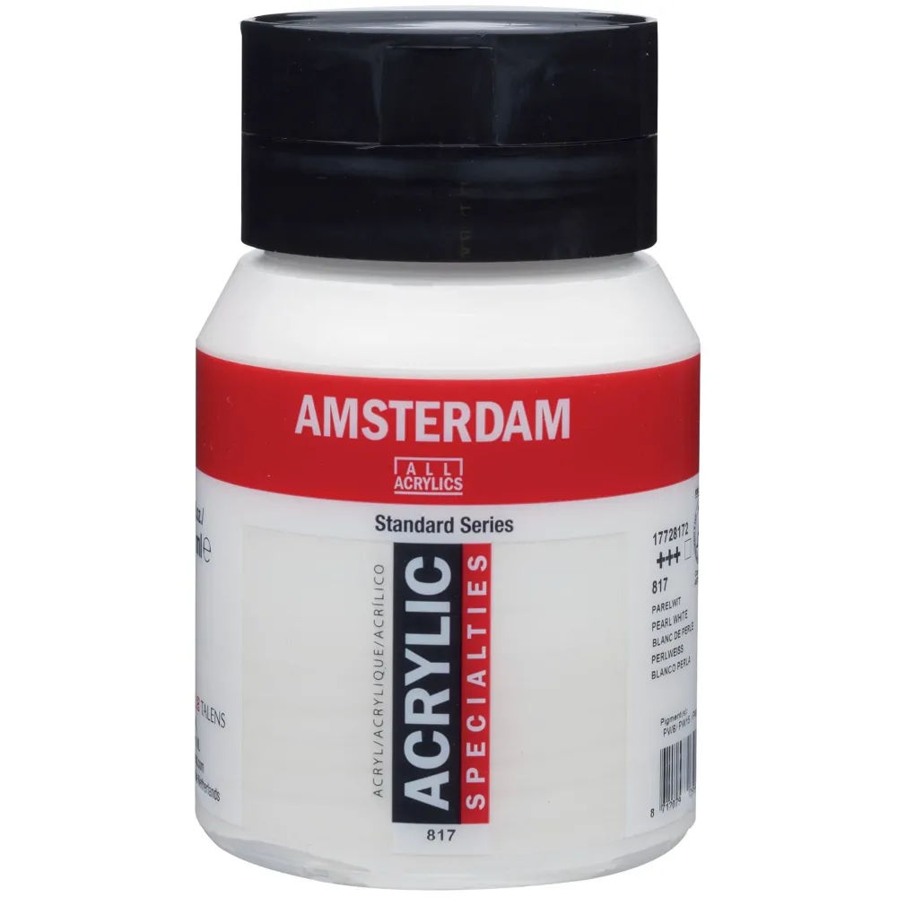 Amsterdam Farba akrylowa - - 817, Pearl White, 500 ml