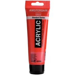 Amsterdam Farba akrylowa - - Pyrrole Red, 120 ml > Farby Akrylowe