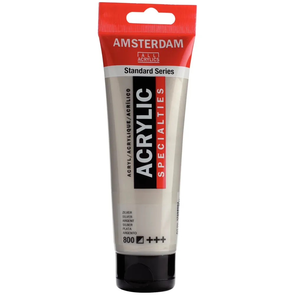 Amsterdam Farba akrylowa - - Silver, 120 ml > Farby Akrylowe