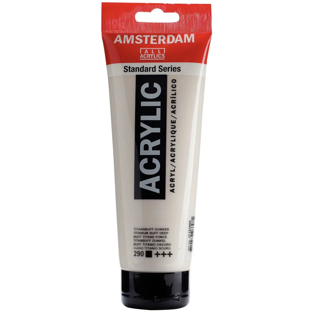 Amsterdam Farba akrylowa - - 290, Titanium Buff Deep, 250 ml