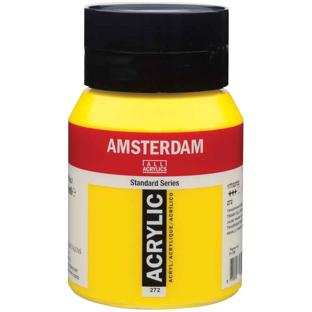 Amsterdam Farba akrylowa - - 272, Transparent Yellow Medium, 500 ml
