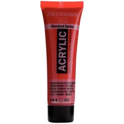 Amsterdam Farba akrylowa - - Transparent Red Medium, 20 ml > Farby Akrylowe