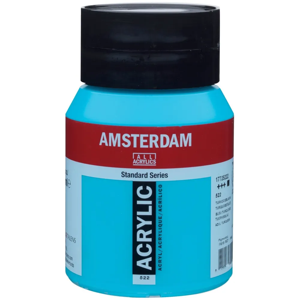 Amsterdam Farba akrylowa - - 522, Turquoise Blue, 500 ml > Farby Akrylowe