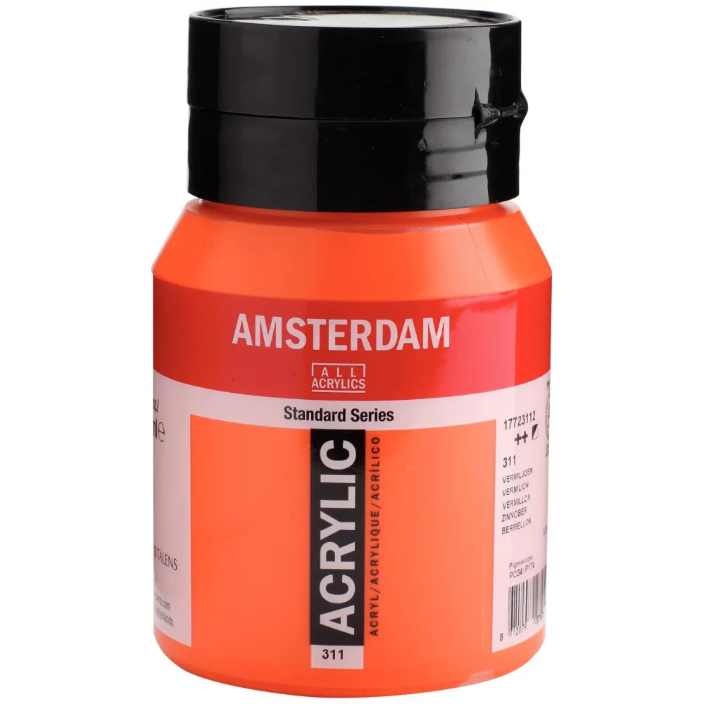 Amsterdam Farba akrylowa - - 311, Vermilion, 500 ml > Farby Akrylowe