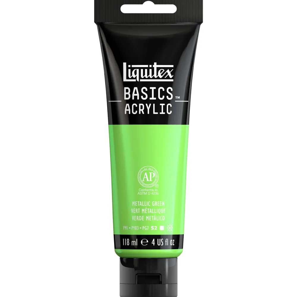 Liquitex Farba akrylowa Basics Acrylic - - 346, Metallic Green, 118 ml