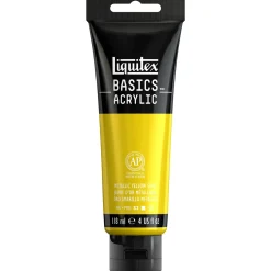 Liquitex Farba akrylowa Basics Acrylic - - 343, Metallic Yellow Gold, 118 ml ><noscript><img width=