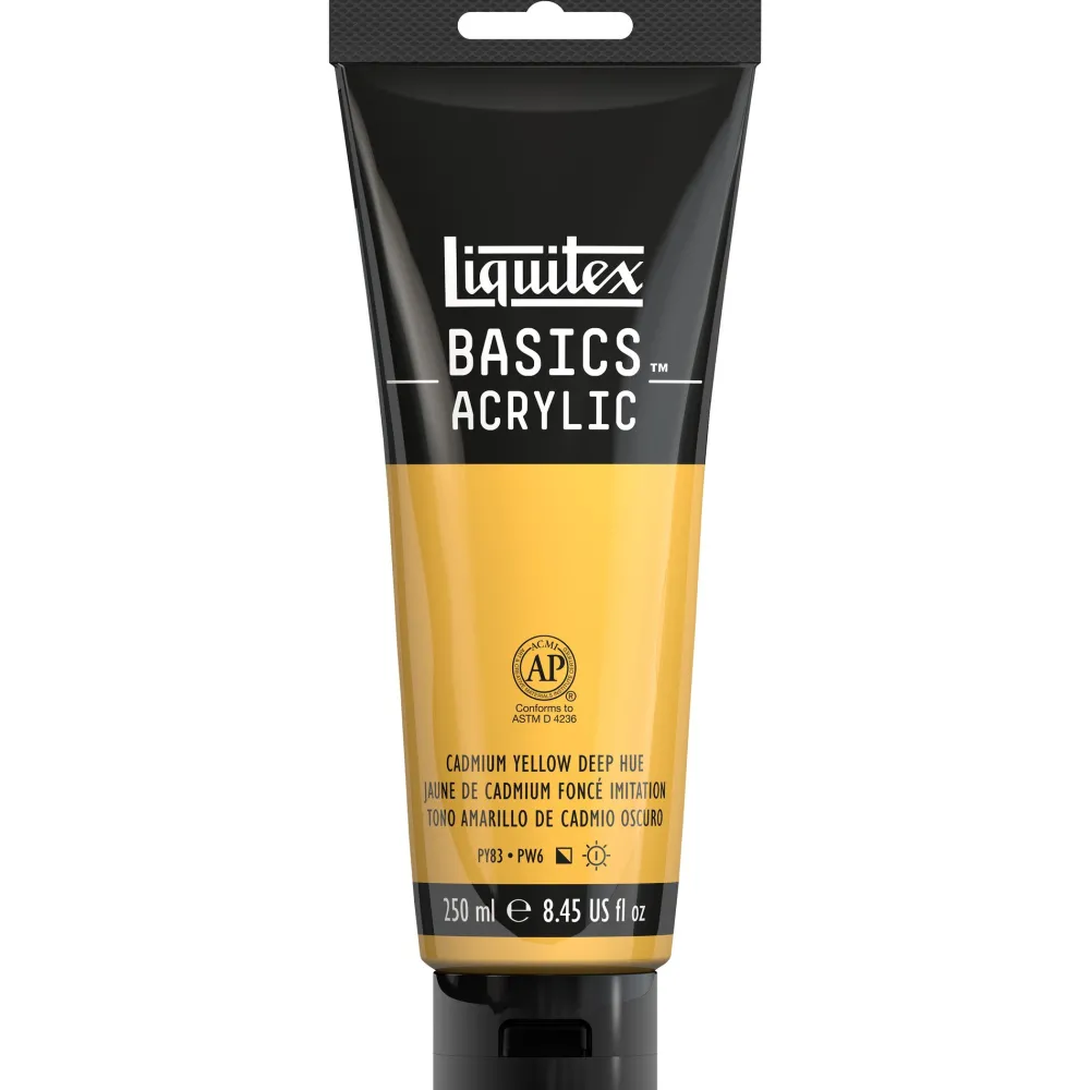 Liquitex Farba akrylowa Basics Acrylic - - Cadmium Yellow Deep Hue, 250 ml > Farby Akrylowe