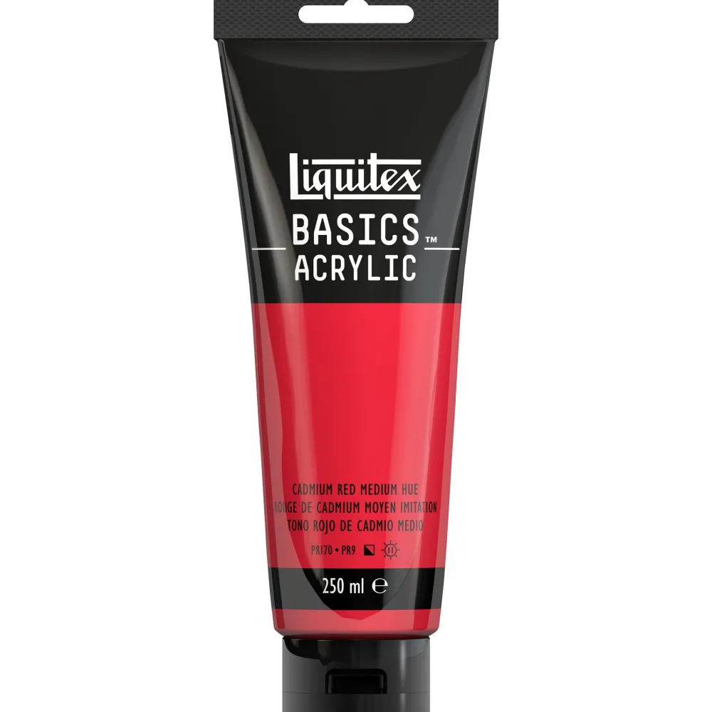 Liquitex Farba akrylowa Basics Acrylic - - Cadmium Red Medium Hue, 250 ml