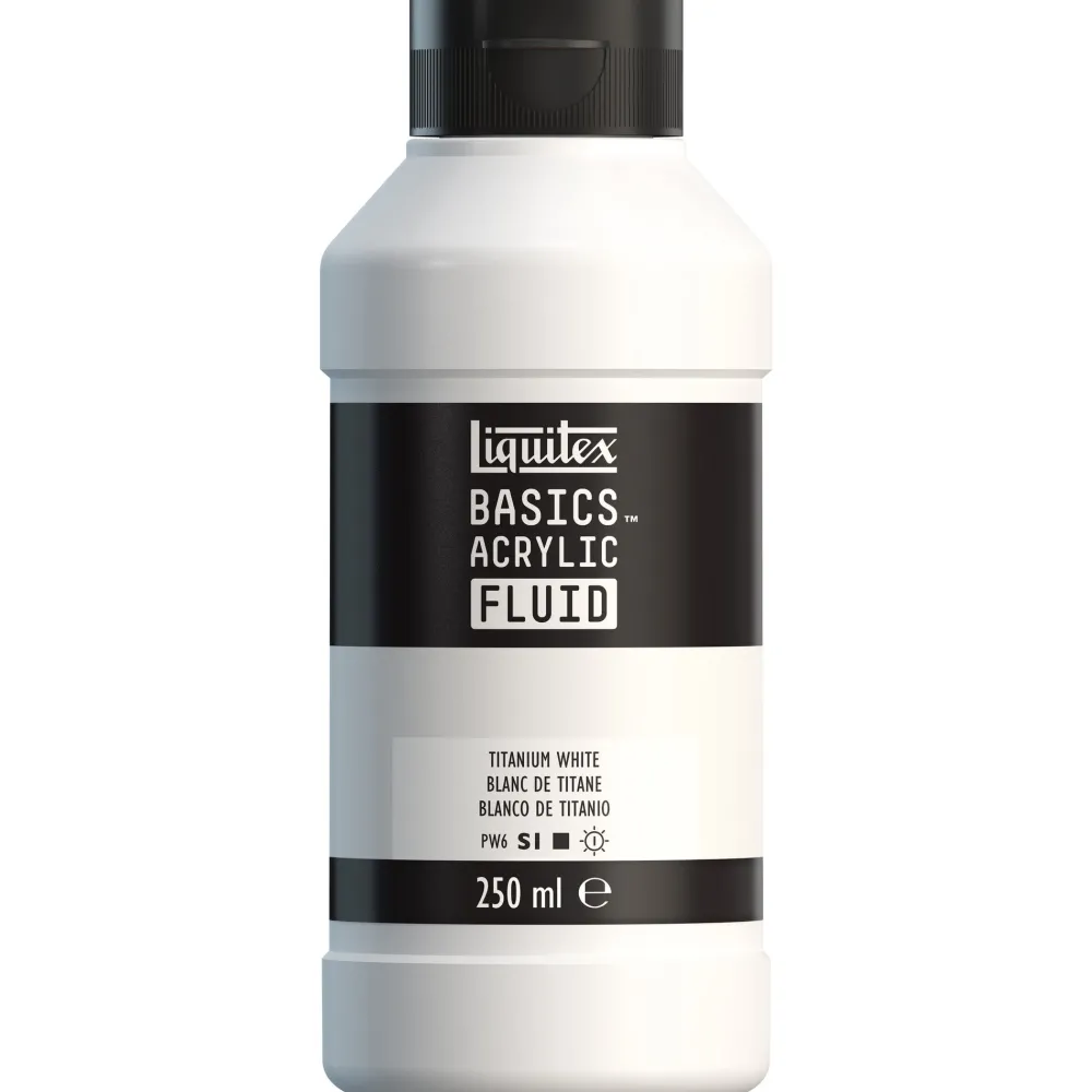 Liquitex Farba akrylowa Basics Acrylic Fluid - - 432, Titanium White, 250 ml