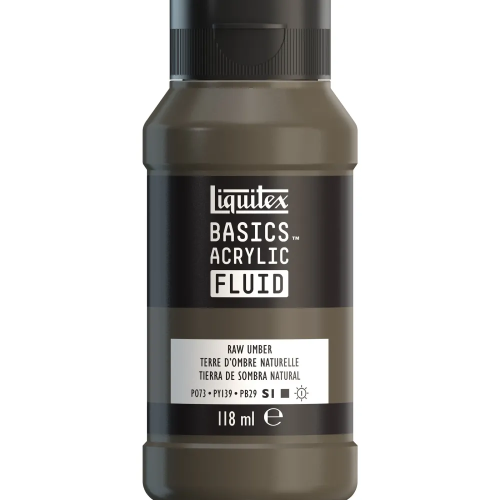 Liquitex Farba akrylowa Basics Acrylic Fluid - - 128, Burnt Umber, 118 ml > Farby Akrylowe
