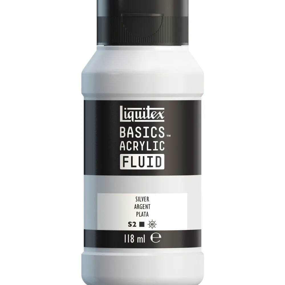 Liquitex Farba akrylowa Basics Acrylic Fluid - - 052, Silver, 118 ml