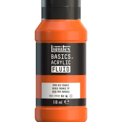 Liquitex Farba akrylowa Basics Acrylic Fluid - - 620, Vivid Red Orange, 118 ml > Farby Akrylowe