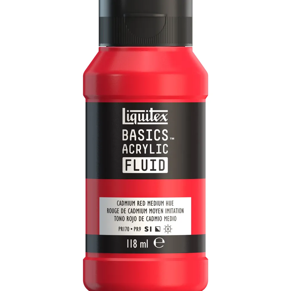 Liquitex Farba akrylowa Basics Acrylic Fluid - - 151, Cadmium Red Medium Hue, 118 ml > Farby Akrylowe