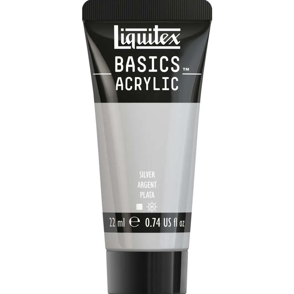 Liquitex Farba akrylowa Basics Acrylic - - 052, Silver, 22 ml