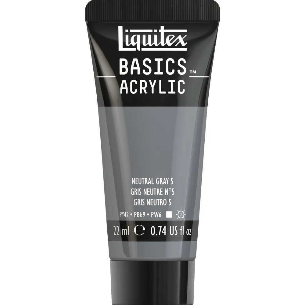 Liquitex Farba akrylowa Basics Acrylic - - 599, Neutral Gray, 22 ml > Farby Akrylowe