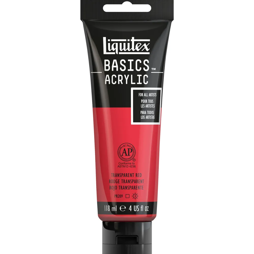 Liquitex Farba akrylowa Basics Acrylic - - 047, Transparent Red, 118 ml