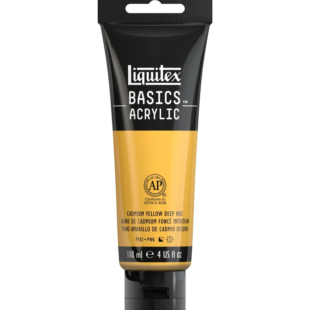 Liquitex Farba akrylowa Basics Acrylic - - 163, Cadmium Yellow Deep Hue, 118 ml > Farby Akrylowe