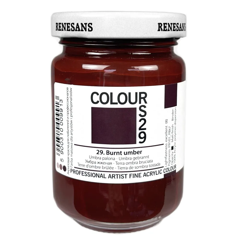 Renesans Farba akrylowa Colours - - 29, burnt umber, 125 ml