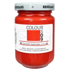 Renesans Farba akrylowa Colours - - 09, red cadmium, 125 ml