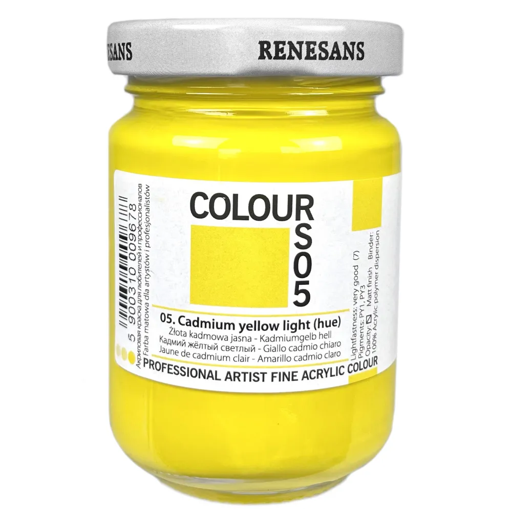 Renesans Farba akrylowa Colours - - 05, cadmium yellow light hue, 125 ml