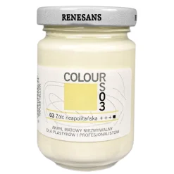 Renesans Farba akrylowa Colours - - 03, Naples yellow, 125 ml