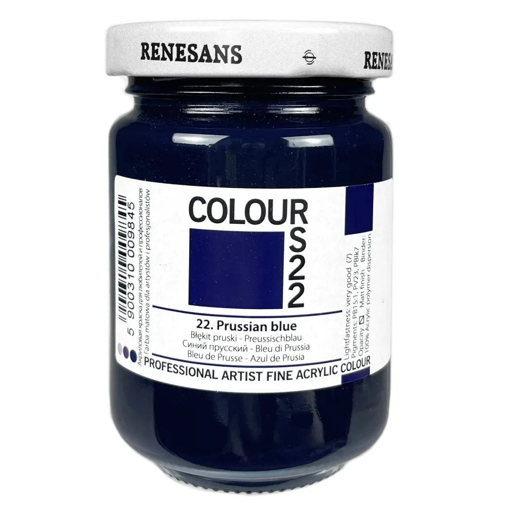 Renesans Farba akrylowa Colours - - 22, Prussian blue, 125 ml