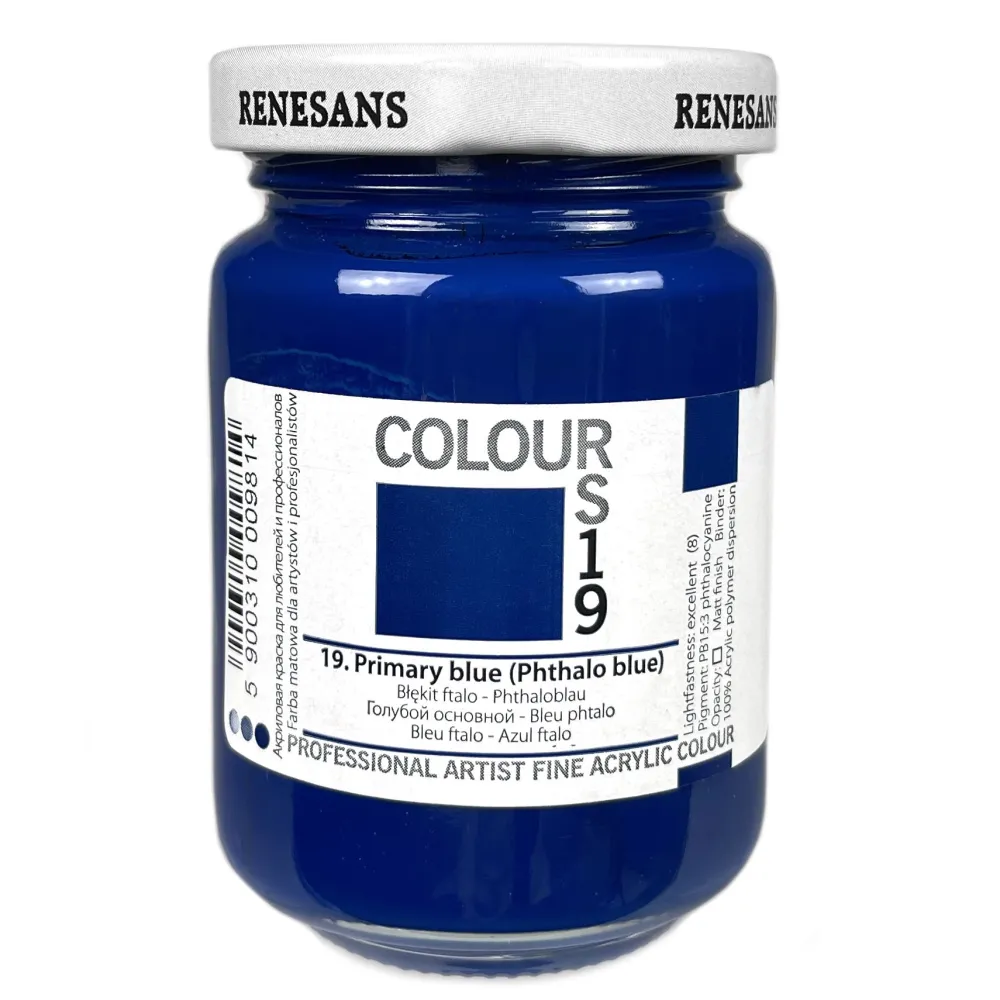 Renesans Farba akrylowa Colours - - 19, primary blue, 125 ml