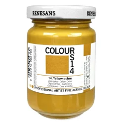 Renesans Farba akrylowa Colours - - 14, yellow ochre, 125 ml > Farby Akrylowe